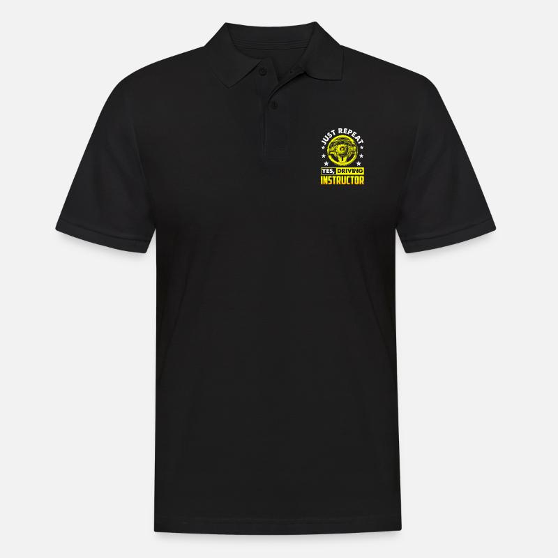 Instructeur de conduite en auto-école - Polo Homme - noir