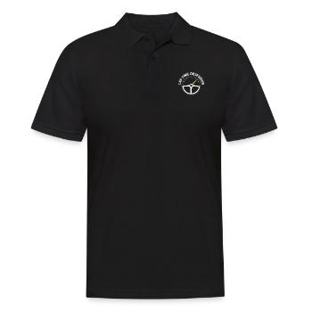 Sim Racing Simulator Cockpit Esports Racer - Männer Poloshirt - Schwarz - Vorne - Kai (181cm)