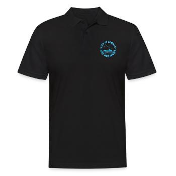 Life Can Be Simple Just Add Water Kayaking Paddle - Männer Poloshirt - Schwarz - Vorne - Kai (181cm)