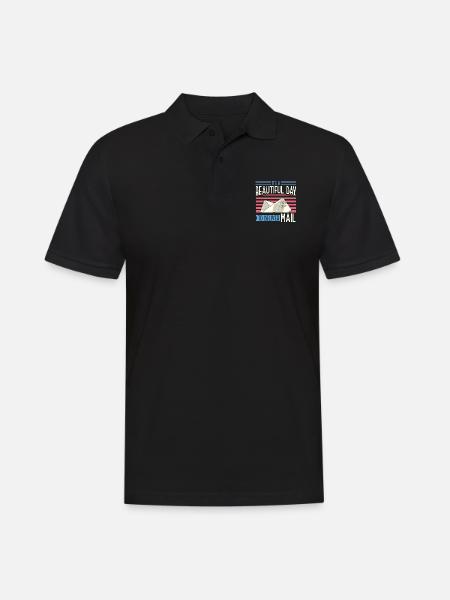 It's A Beautiful Day To Deliver Mail - Männer Poloshirt - Schwarz