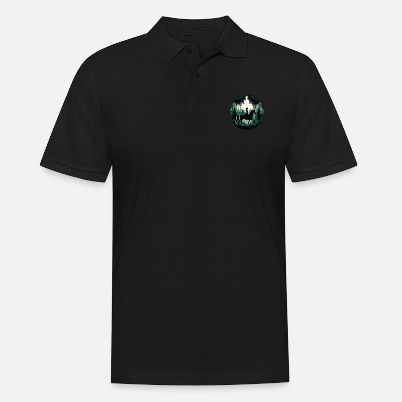 Femme Cheval Arabe - Polo Homme - noir