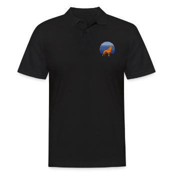 Rhodesian Ridgeback Dog Retro Blue - Men's Polo Shirt - black - Front - Kai (181cm)