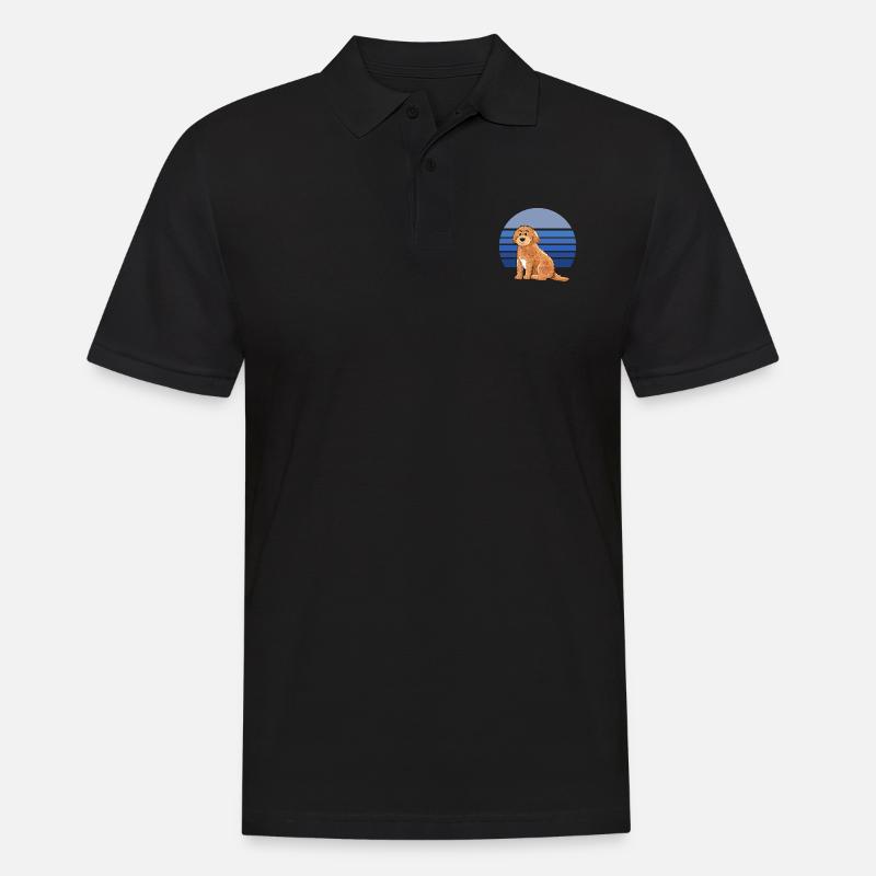 Cockapoo Retro Blue - Men's Polo Shirt - black