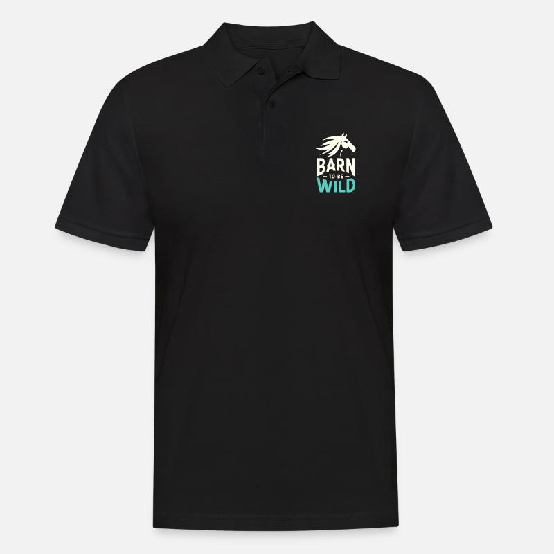 Scheune "Wild sein - Männer Poloshirt - Schwarz