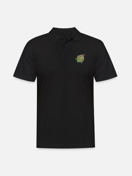 Planet Hortus - green planet - Men's Polo Shirt - black