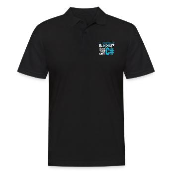 Programming Why do programmers wear glasses - Men's Polo Shirt - black - Front - Kai (181cm)