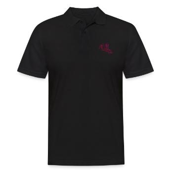 Bobsport Bob Bob fahren Damen Herren Zweierbob - Männer Poloshirt - Schwarz - Vorne - Kai (181cm)