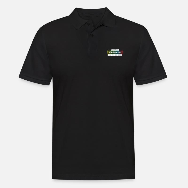 Das Leben ist nicht immer nur Pommes oder Disco - Männer Poloshirt - Schwarz