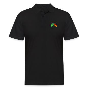 Brazil Germany Flag Crossed - Männer Poloshirt - Schwarz - Vorne - Kai (181cm)
