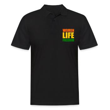 Women life freedom iran - Polo Homme - noir - Devant - Kai (181cm)