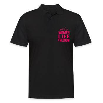 Women life freedom - Männer Poloshirt - Schwarz - Vorne - Kai (181cm)