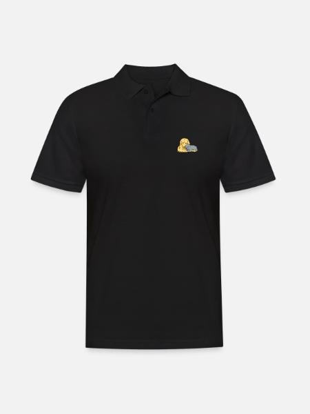 chat et chien - Polo Homme - noir