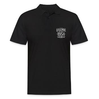 1954 Vintage Cadeau d’anniversaire Légende vivante - Polo Homme - noir - Devant - Kai (181cm)