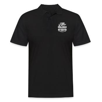 Super collègue / retraitée exceptionnelle - Polo Homme - noir - Devant - Kai (181cm)