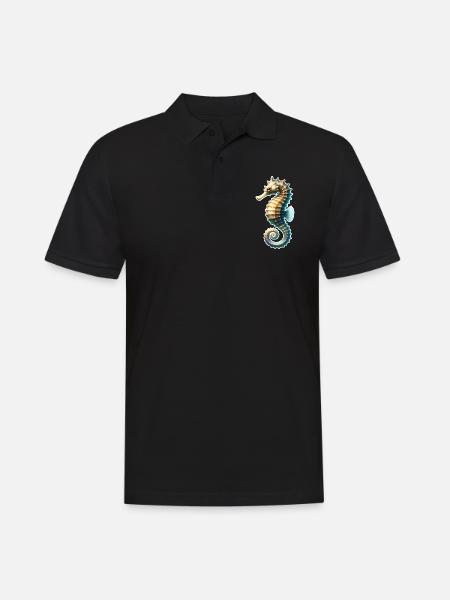 Hippocampe - Polo Homme - noir