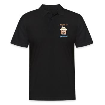 Coffee is Spiritual - Men's Polo Shirt - black - Front - Kai (181cm)