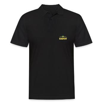 Gabun - Männer Poloshirt - Schwarz - Vorne - Kai (181cm)