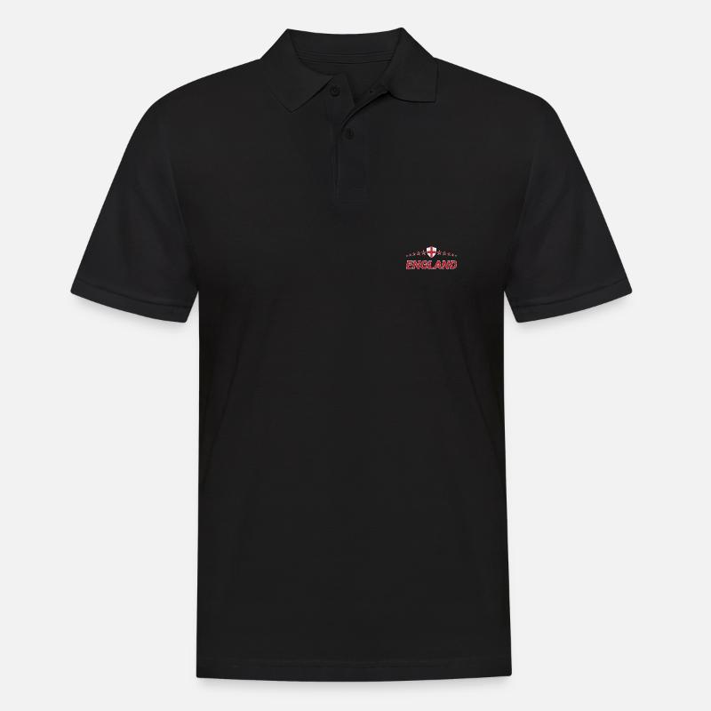 England - Männer Poloshirt - Schwarz