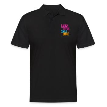 Laugh Dream Smile Dance - Dance Shirts - Männer Poloshirt - Schwarz - Vorne - Kai (181cm)