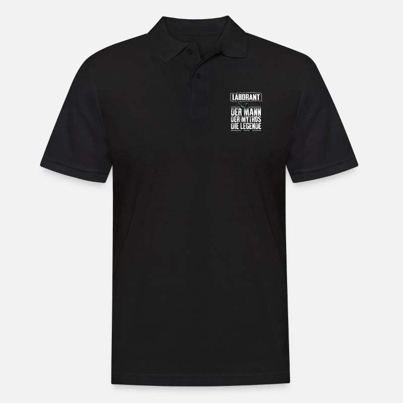 LABORANT - Mythos - Männer Poloshirt - Schwarz