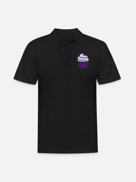 Cupcake zweifarbig - Männer Poloshirt - Schwarz