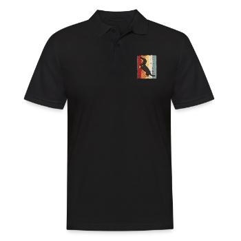 Dackel Retro Dachshund Teckel Kurzhaardackel - Männer Poloshirt - Schwarz - Vorne - Kai (181cm)