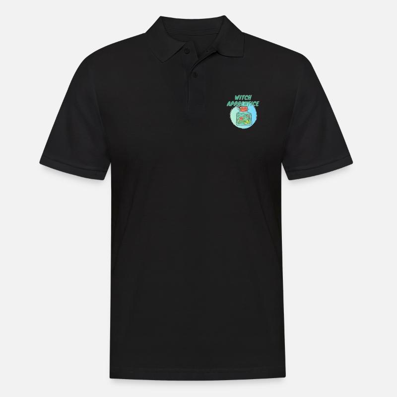 witch apprentice grün - Männer Poloshirt - Schwarz