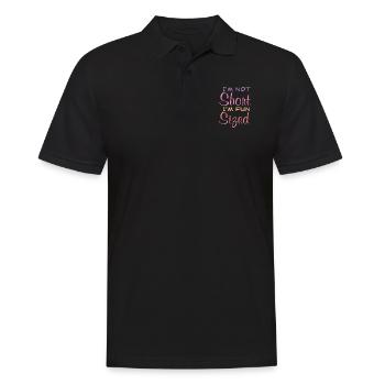 I'm Not Short I'm Fun Sized Funny Saying Quote - Men's Polo Shirt - black - Front - Kai (181cm)
