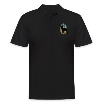 Hirsch - Männer Poloshirt - Schwarz - Vorne - Kai (181cm)