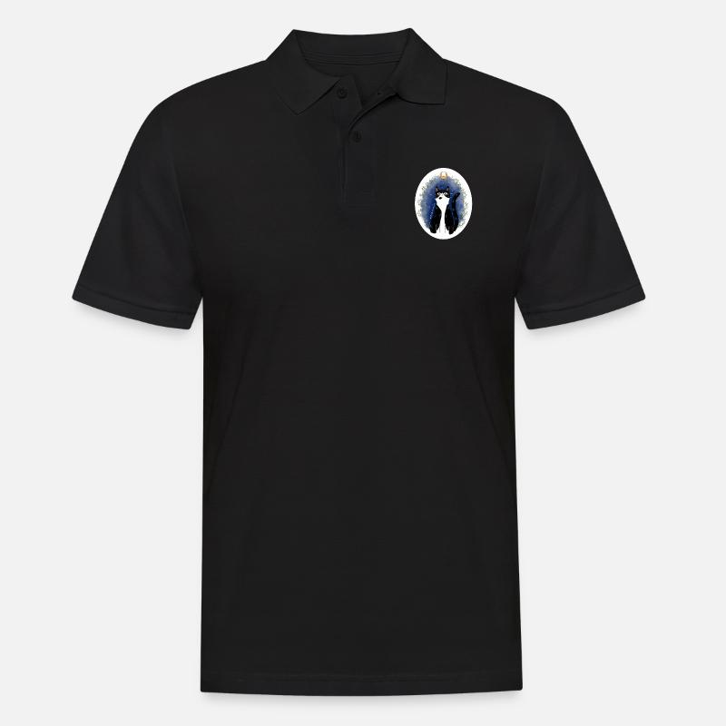 Magic Cat - Männer Poloshirt - Schwarz
