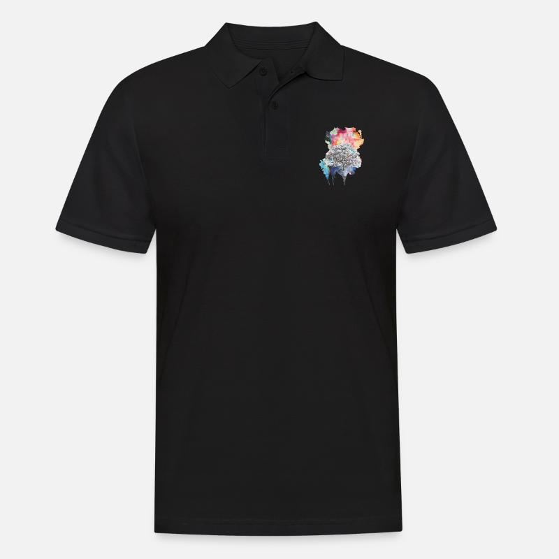 Farbexplosion - Männer Poloshirt - Schwarz