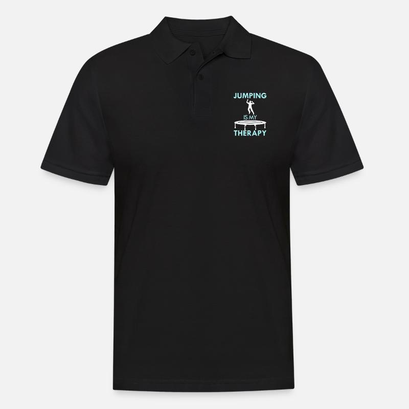 Trampoline Jumping comme Trampoliniste de - Polo Homme - noir