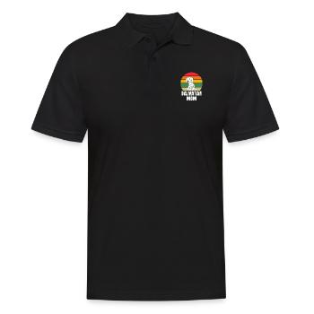 Retro Hunde Mama Muttertag Geschenk Dalmatiner - Männer Poloshirt - Schwarz - Vorne - Kai (181cm)