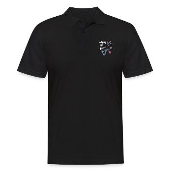 Toujours à mes côtés Pattes de chien - dictons de chien - Polo Homme - noir - Devant - Kai (181cm)