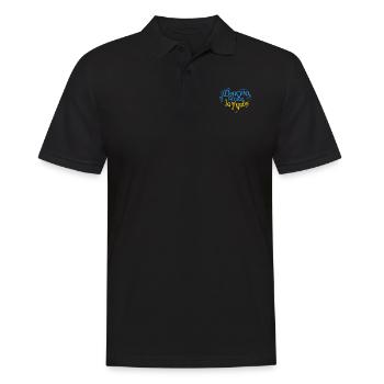 Thank God for Ukraine Ukrainian freedom - Men's Polo Shirt - black - Front - Kai (181cm)