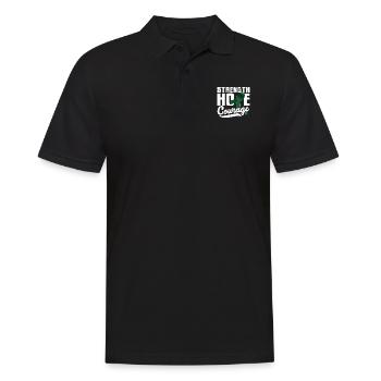 Liver Cancer Awareness - Men's Polo Shirt - black - Front - Kai (181cm)