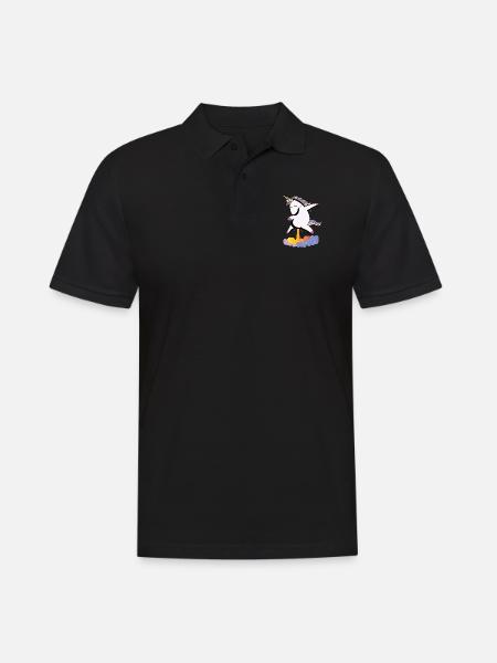 Pupshorn - from a unicorn may pupsen - Men's Polo Shirt - black