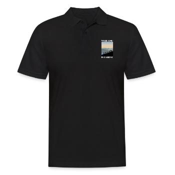 Volcano calls lava migration mountain fire magma - Men's Polo Shirt - black - Front - Kai (181cm)