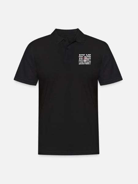 Ask me about my lobotomy - Men's Polo Shirt - black