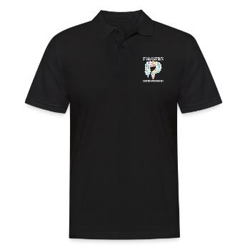 Warum Einen Langweiligen Job Erledigen - Männer Poloshirt - Schwarz - Vorne - Kai (181cm)