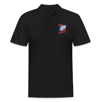 Aus Dem Weg Ich Muss Zum Football - Männer Poloshirt - Schwarz - Vorne - Kai (181cm)