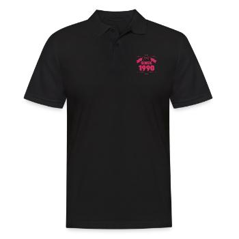 33. Geburtstag Geschenk Unglaublich seit 1990 - Männer Poloshirt - Schwarz - Vorne - Kai (181cm)