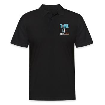 Being a real person - Men's Polo Shirt - black - Front - Kai (181cm)