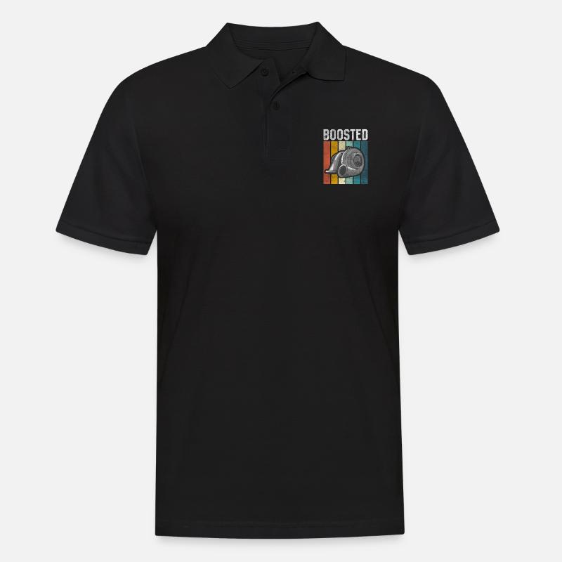 Turbolader Boosted - Turbo & Tuning - Männer Poloshirt - Schwarz
