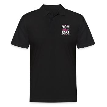 Pour la meilleure maman du monde! Pour la fête des mères - Polo Homme - noir - Devant - Kai (181cm)
