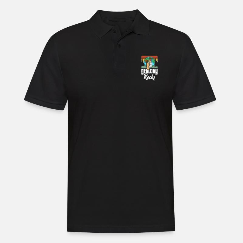 Geologe Beruf Geologie Steine Studium Spruch - Männer Poloshirt - Schwarz