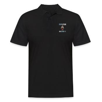 Même Jésus a soulevé des muscles - Polo Homme - noir - Devant - Kai (181cm)