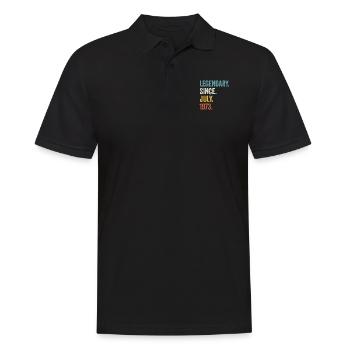 50. Geburtstag 50 Jahre Legendary Since July 1973 - Männer Poloshirt - Schwarz - Vorne - Kai (181cm)