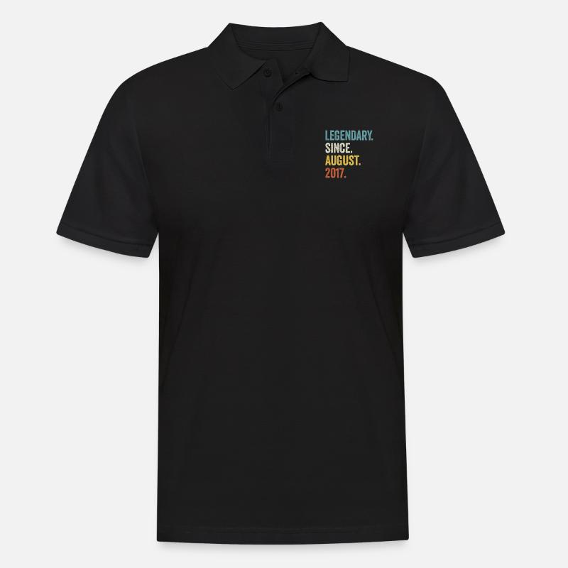 6. Geburtstag 6 Jahre Legendary Since August 2017 - Männer Poloshirt - Schwarz