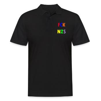 FCK NZS - Men's Polo Shirt - black - Front - Kai (181cm)